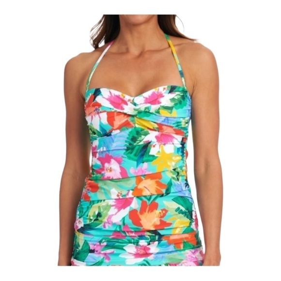 La Blanca Women's Isla Del Sol Twisted Bandeau Tankini Top NWT - Picture 1 of 6